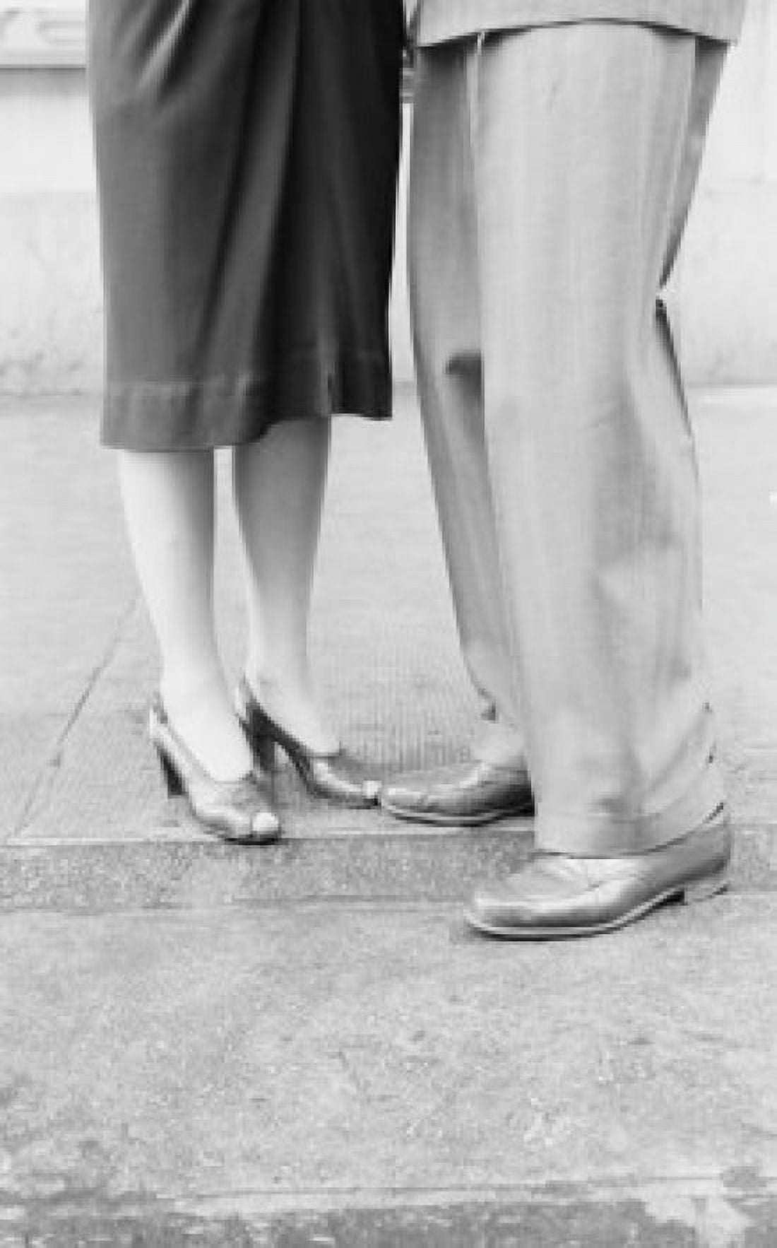 Legs of man and woman on street Canvas Art - (24 x 36)