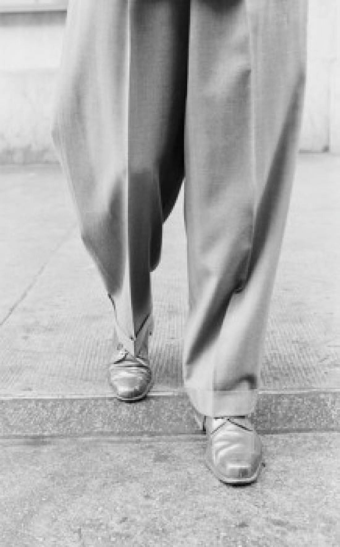 Legs of man on street Canvas Art - (24 x 36)