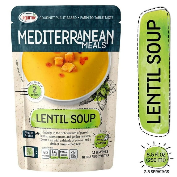 Legurme Ready to Serve Lentil Soup, Vegan, Gluten Free, 8.5 oz