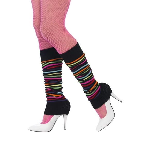 Legwarmers Adult Neon 1980s One Size Unisex Green Fancy Dress Party Book Week Halloween