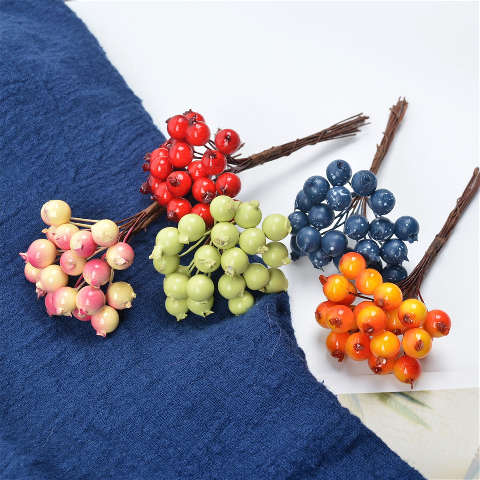 Legxiet 1 Bunch Exquisite Artificial Berry Visual Effect Polystyrene ...