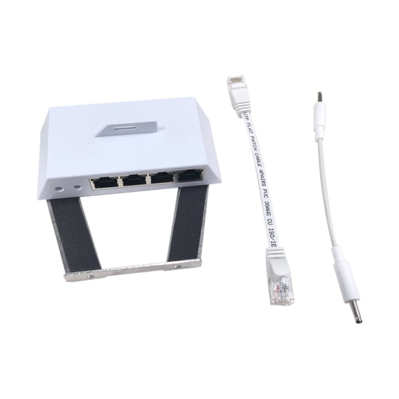 Lehaotech 4 Port Ethernet Switch Hub Plug and Play Network Extender for Multiple Devices Compact