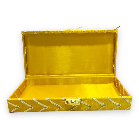 Leheriya Gota Cash Box, Gift Box, Shagun Box, Gaddi Box, Mixed Colour, 2pcs, Material - Wood