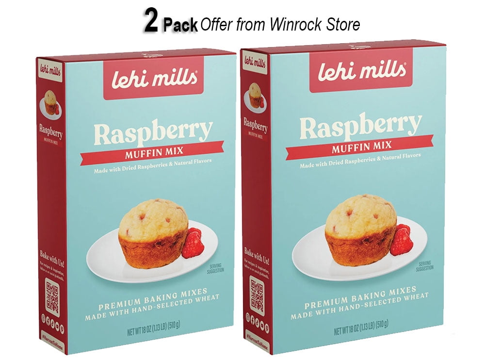 Lehi Mills Raspberry Muffin Mix 18 oz. (2 Pack) Offer from Winrock Store