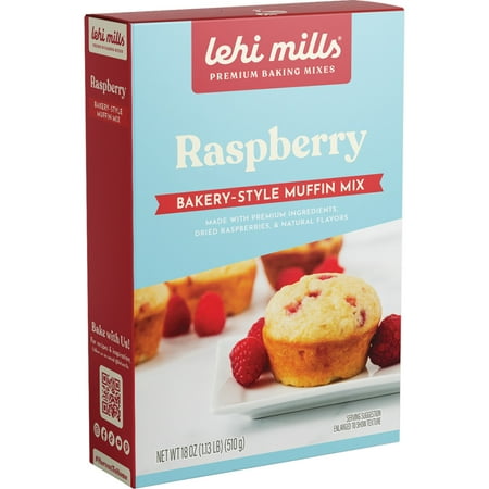 Lehi Mills Raspberry Muffin Mix 18 oz Baking Powder Mix