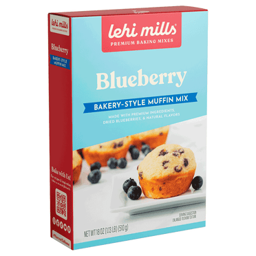 Lehi Mills Blueberry Muffin Mix 18 oz Box - Premium Baking Mix