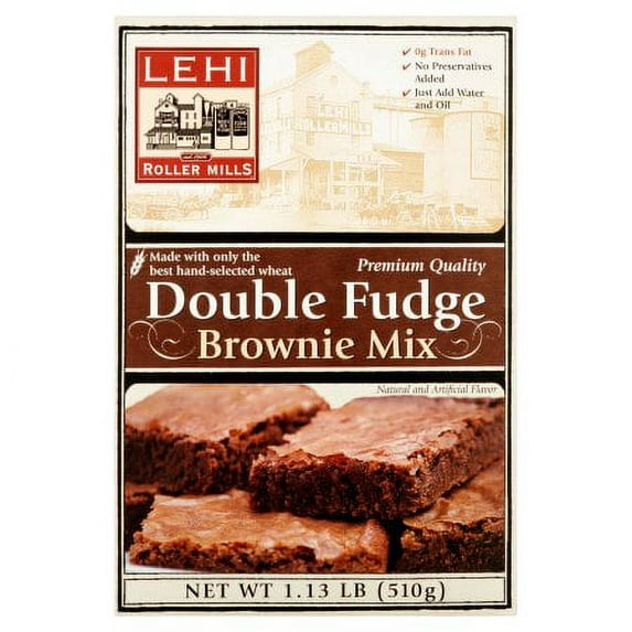 Lehi Roller Mills, Brownie Mix, Double Fudge (Pack of 32)
