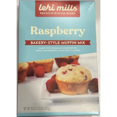 Lehi Roller Mills Bakery-Style Muffin Mix, Raspberry 18 oz Box (Pack of 2)