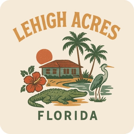 Lehigh Acres Florida Keepsakes Souvenir Vinyl Sticker – Destination Travel Keepsake Collectible (3-Inches Wide)