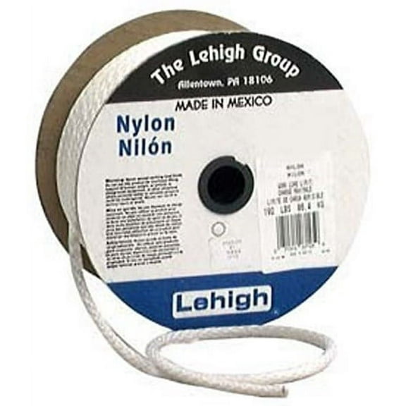 Lehigh Group SNR121 3/8" X 125' White Nylon Solid Braid Rope