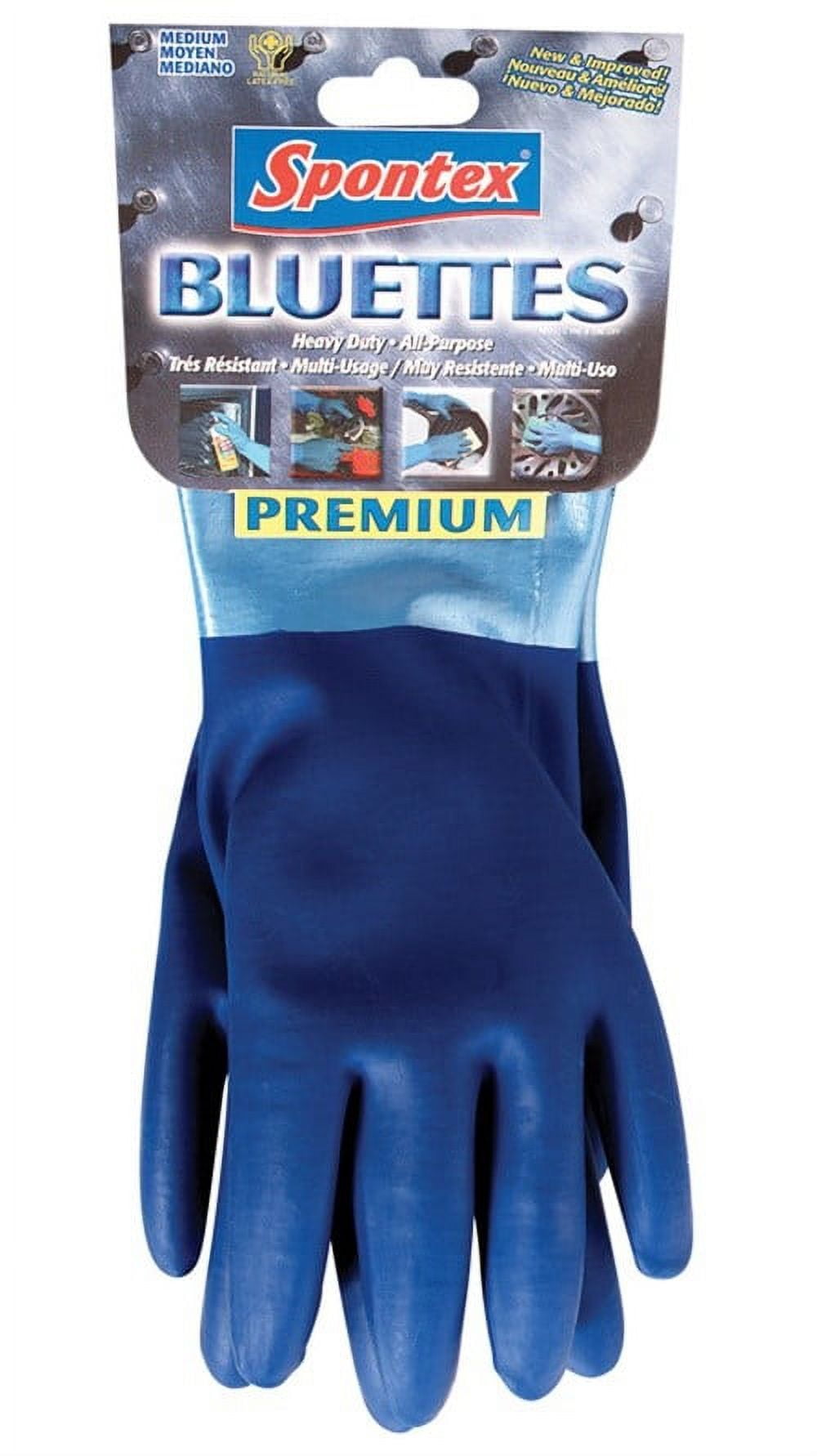 20005 Gloves-X-LARGE Lehigh Bluettes Rubber Knit GLOVES Spontex RUBBER