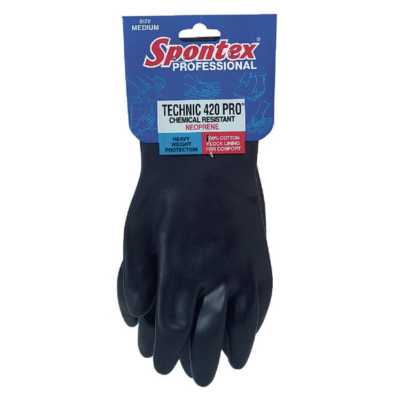 Lehigh Spontex Spontex Technic 420 Pro Neoprene Rubber Glove - Pack of 4