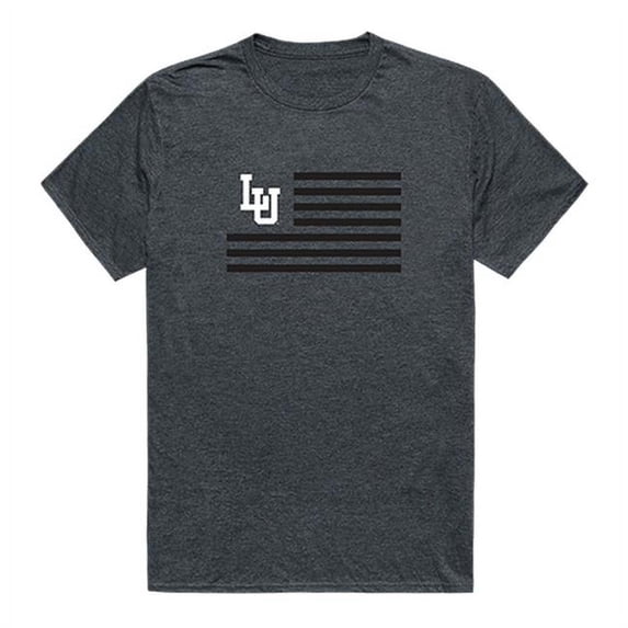 Lehigh University Flag T-Shirt, Heather Charcoal 2 - Medium