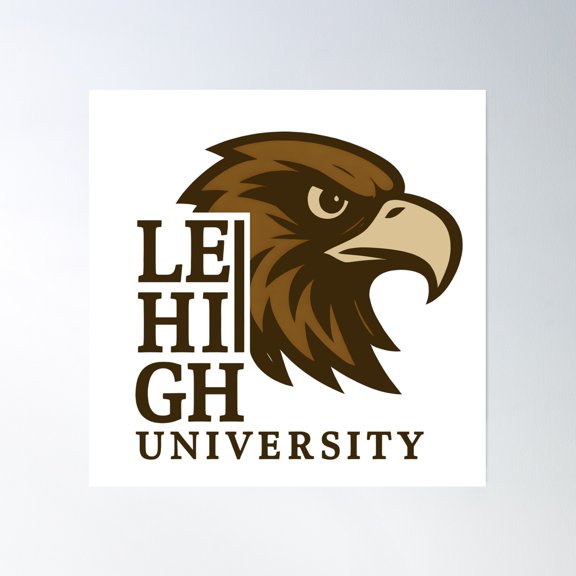 Lehigh University / Mountain Hawk Poster Wall Art, Modern Wall Decor, 16x16 UNFRAMED