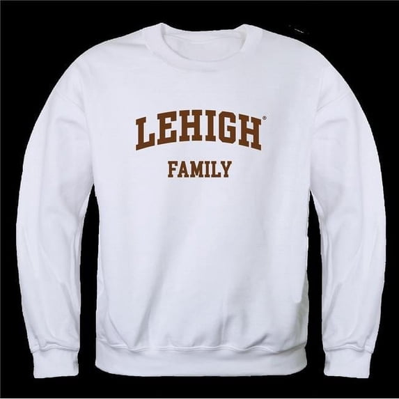 Lehigh University Mountain Hawks Family Crewneck Sweatshirt, White - Extra Large