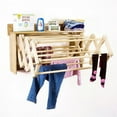 Lehman's Amish Made Wooden Accordion Clothes Drying Rack and Shelf