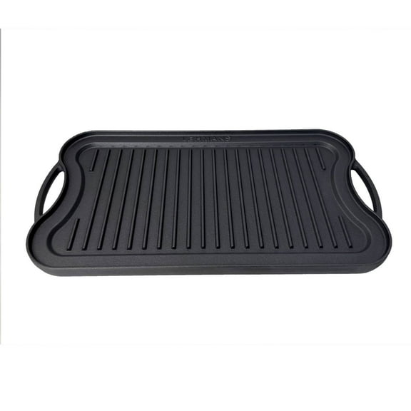 Lehman's Cast Iron Griddle Cookware Nitrogen Hardened Double Sided 20 inch