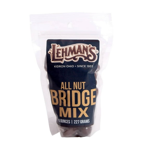Lehman's Chocolate Covered Nuts Bridge Mix, 8 oz Resealable Bag