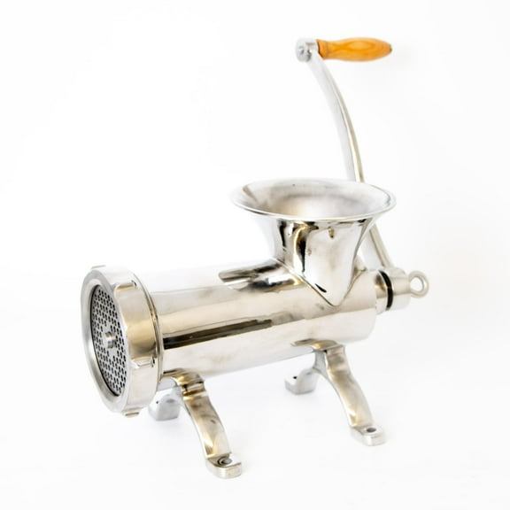 Lehman's Clamp-Down Meat Grinder #32, Manual Hand-Cranked Stainless Steel Meat Grinder for Home Use, Easy to Clean and Store