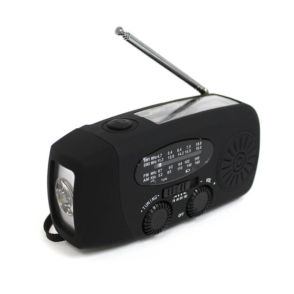 Lehman's Compact Emergency Shortwave AM FM Radio Flashlight Hand Crank ...