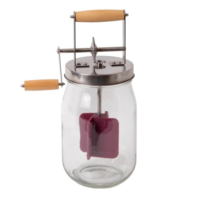 "Lehman's Manual Paddle Dazey Butter Churn, Mason Jar Vintage Style