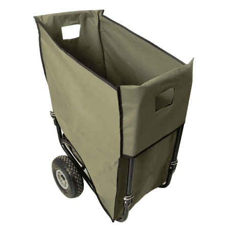 Lehman's Foldable Wheelbarrow Firewood Cart, Sturdy Wheel Barrow for Yard Cleanup Log Transport and Outdoor Tasks, Collapsible For Easy Storage