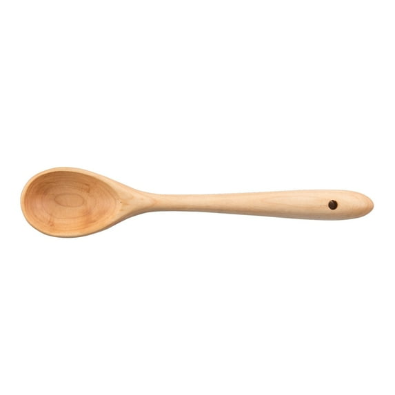 Lehman's Handcrafted Wooden Cooking Utensils - Solid Satin Finish Maple Wood with .75 Inch Thick Handles, 12 Inch Tapered Spoon