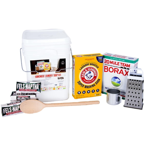 Lehman's Homemade Laundry Soap Starter Kit Bucket Simple Ingredients ...