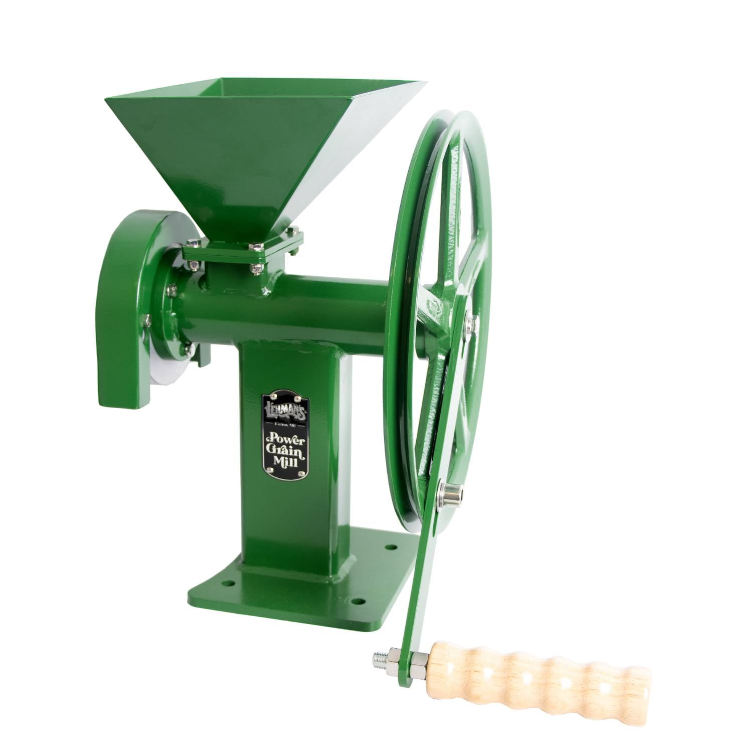 Green Power Grain Mill with Stainless Steel Burrs