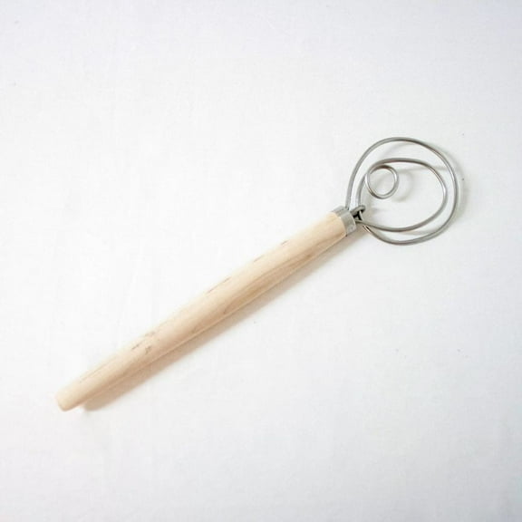 Lehman's Old Country Maple Dough Mixing Whisk Baking Tool Quick Mixing 12"