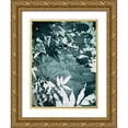 thumbnail image 1 of Lehnhardt, Iris 15x18 Gold Ornate Wood Framed with Double Matting Museum Art Print Titled - Abstract Leaves, 1 of 4