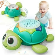 Baby Toys 6 to 12 Months, Baby Crawling Toys Musical Moving Toys for 0-12 Months Old Boys ＆ Girls Gift - Turtle