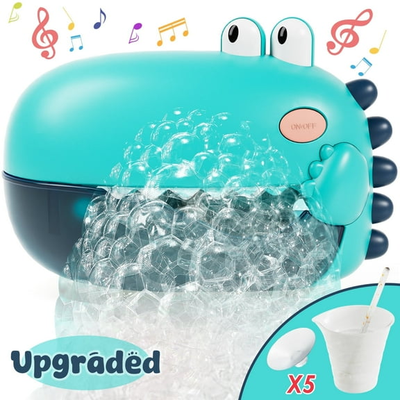 Lehoo Castle Bath Toys,Toddler Bath Bubble Machine, Bathtub Toy Dinosaur, Bubble Maker with 12 Songs, Bathtime Shower Bath Wall Toy for Boys Girls