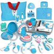 Doctor Kit for Kids, Doctor Playset, Pretend Doctor Kit Dentist Medical Kit with Electronic Stethoscope, Toys for 3-5, 2-4, 3 4 5 6 Year Old