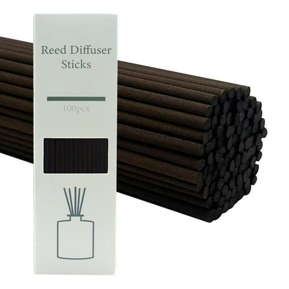 Lehood 100PCS Reed Diffuser Sticks,Aromatherapy Volatile Sticks 3mm In Diameter,8/10/12 Inch Natural Fiber Rattan Wood Sticks Essential Oil Diffuser Sticks Refill Replacement for Aroma Fragrance