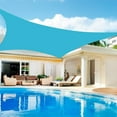 thumbnail image 1 of Lehood 185 GSM HDPE Rectangle Turquoise Sun Shade Sail - 95% UV Block, Breathable & Water-Permeable with 4 Ropes | Custom Sizes, Multi-Color for Garden, Patio, Pool Cover, 1 of 7