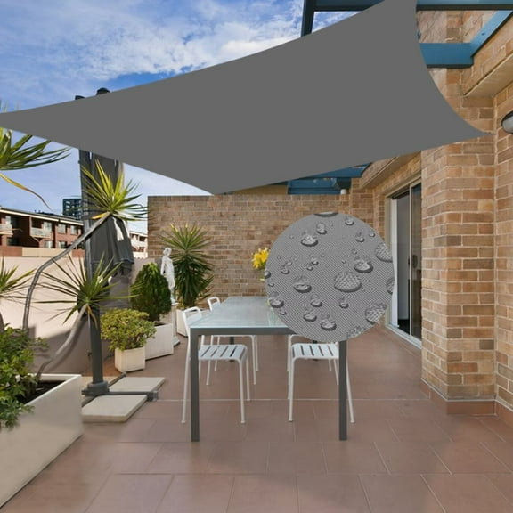 Lehood 300D Oxford Waterproof Rectangle Grey Sun Shade Sail | UV-Resistant Custom Sizes | Includes 4x5ft Ropes | Heavy-Duty Backyard, Camping, Pool Canopy