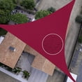 thumbnail image 1 of Lehood 300D Oxford Waterproof Triangle Red Sun Shade Sail | UV-Resistant Custom Sizes | Includes 4x5ft Ropes | Heavy-Duty Backyard, Camping, Pool Canopy, 1 of 6