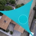 thumbnail image 1 of Lehood 300D Oxford Waterproof Triangle Turquoise Sun Shade Sail | UV-Resistant Custom Sizes | Includes 4x5ft Ropes | Heavy-Duty Backyard, Camping, Pool Canopy, 1 of 6