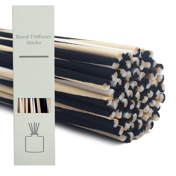 Lehood 60PCS Volatile Sticks Reed Diffuser Sticks 4mm x 10/12 Inch, Aroma Essential Oil Diffuser Sticks Refill for Home Fragrance, Multi-Color for Home Decor, Fast Scent Release
