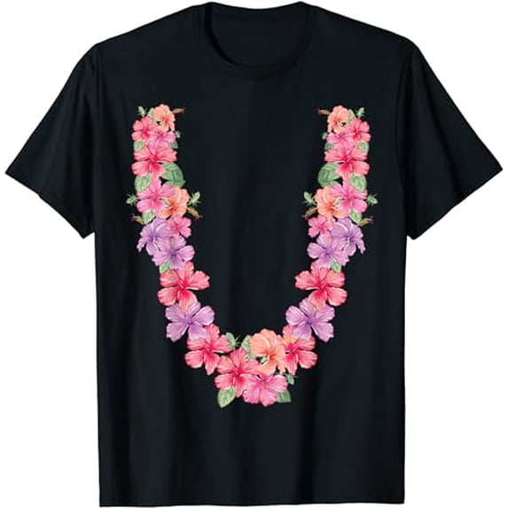 Lei Day Shirt Colorful Flower Summer Vacation Hawaii Lei Day T-Shirt