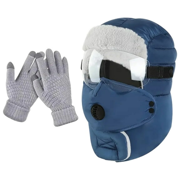 Lei Feng Hat For And Winter Cold And Ear For Outdoor Cycling In Northeast Windproof And Warm With Thick Velvet Hat And A Pair Of