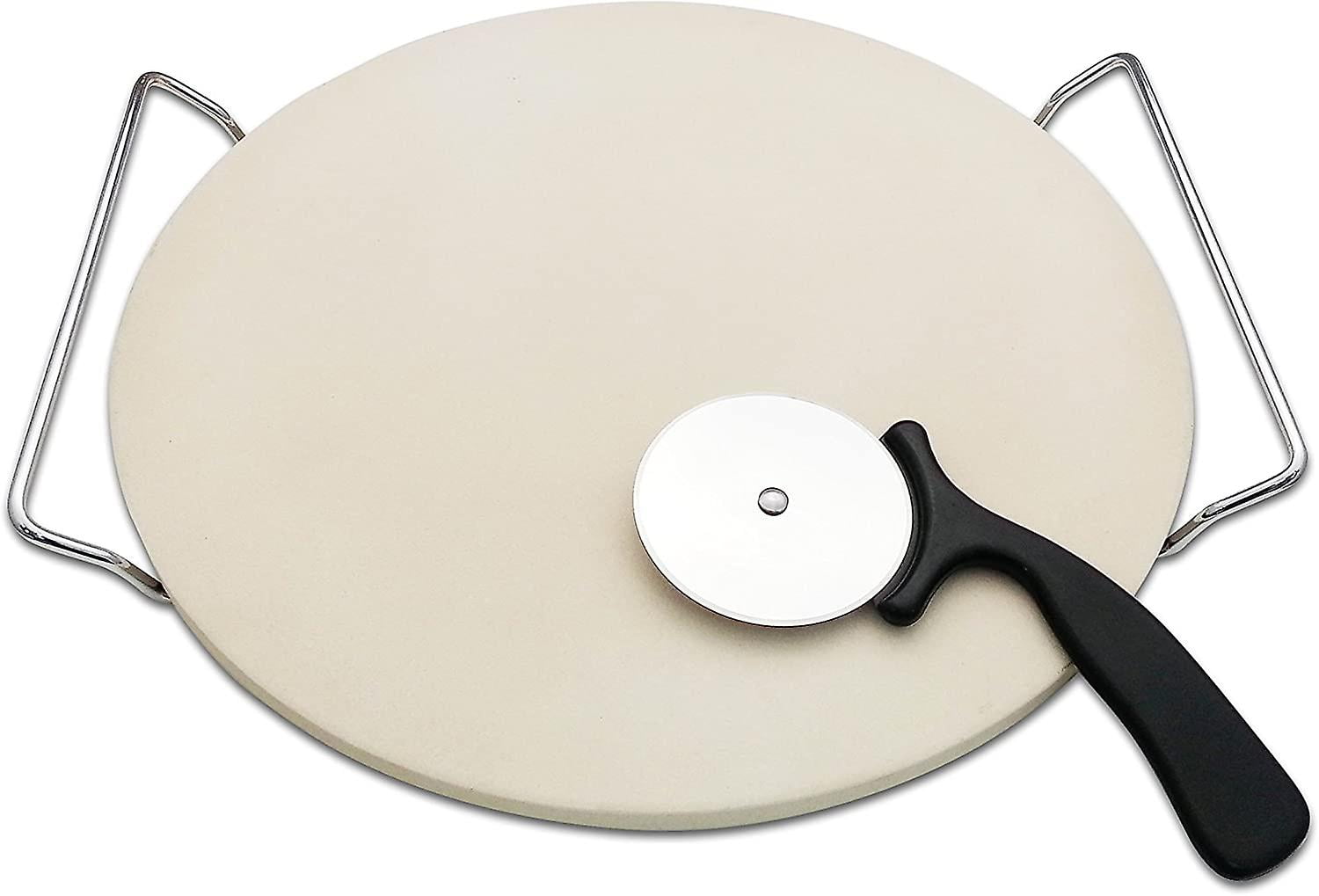 Lei Song 13 Inch Round Pizza Stones for Grill and Oven, Cordierite