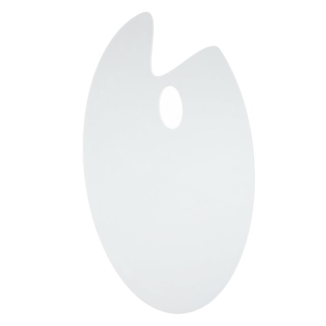 LeiKong Clear Painting Palette Acrylic Stick Proof Oval Shaped Thick