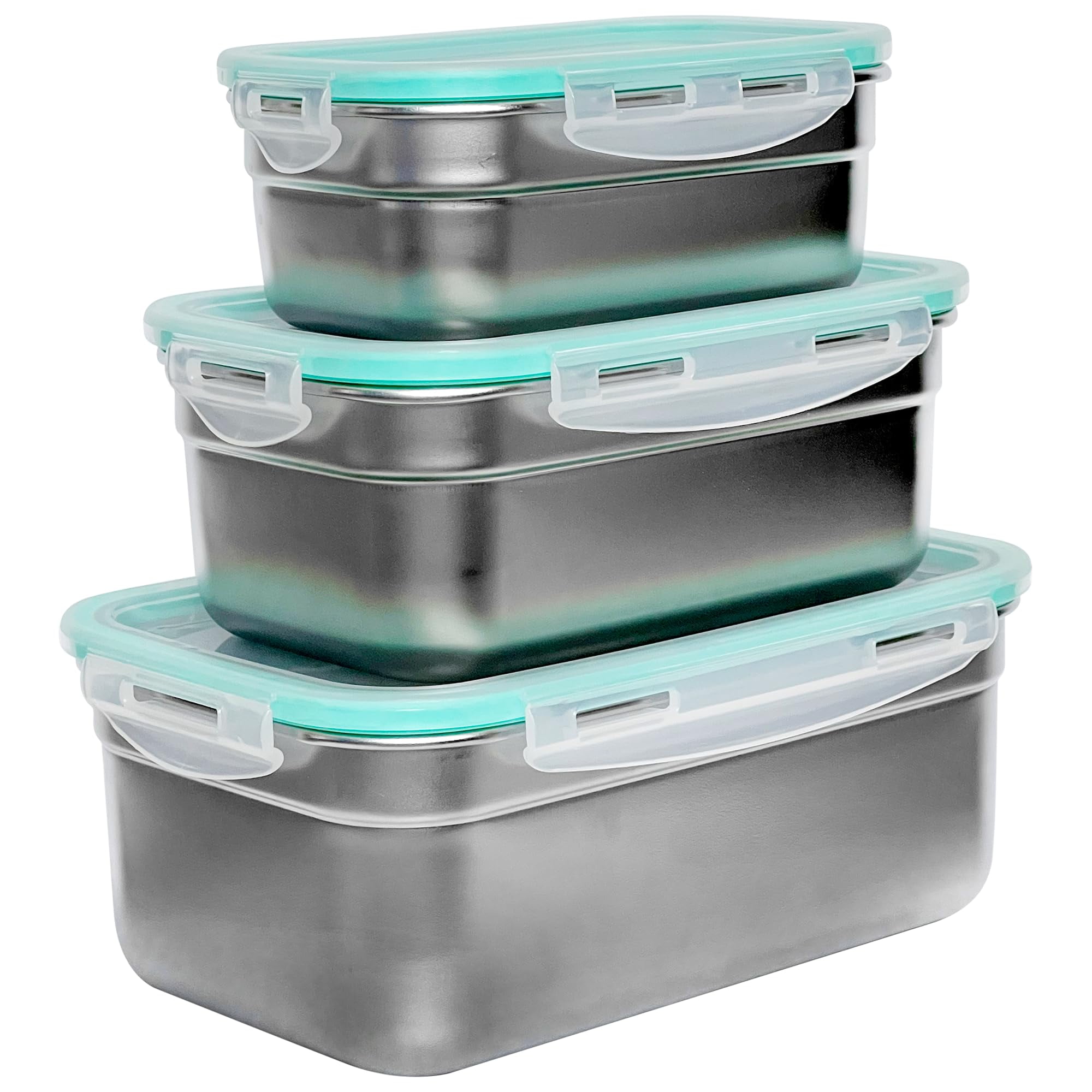 Leia's Store Stainless Steel Food Containers Leak proof & Airtight Lids ...