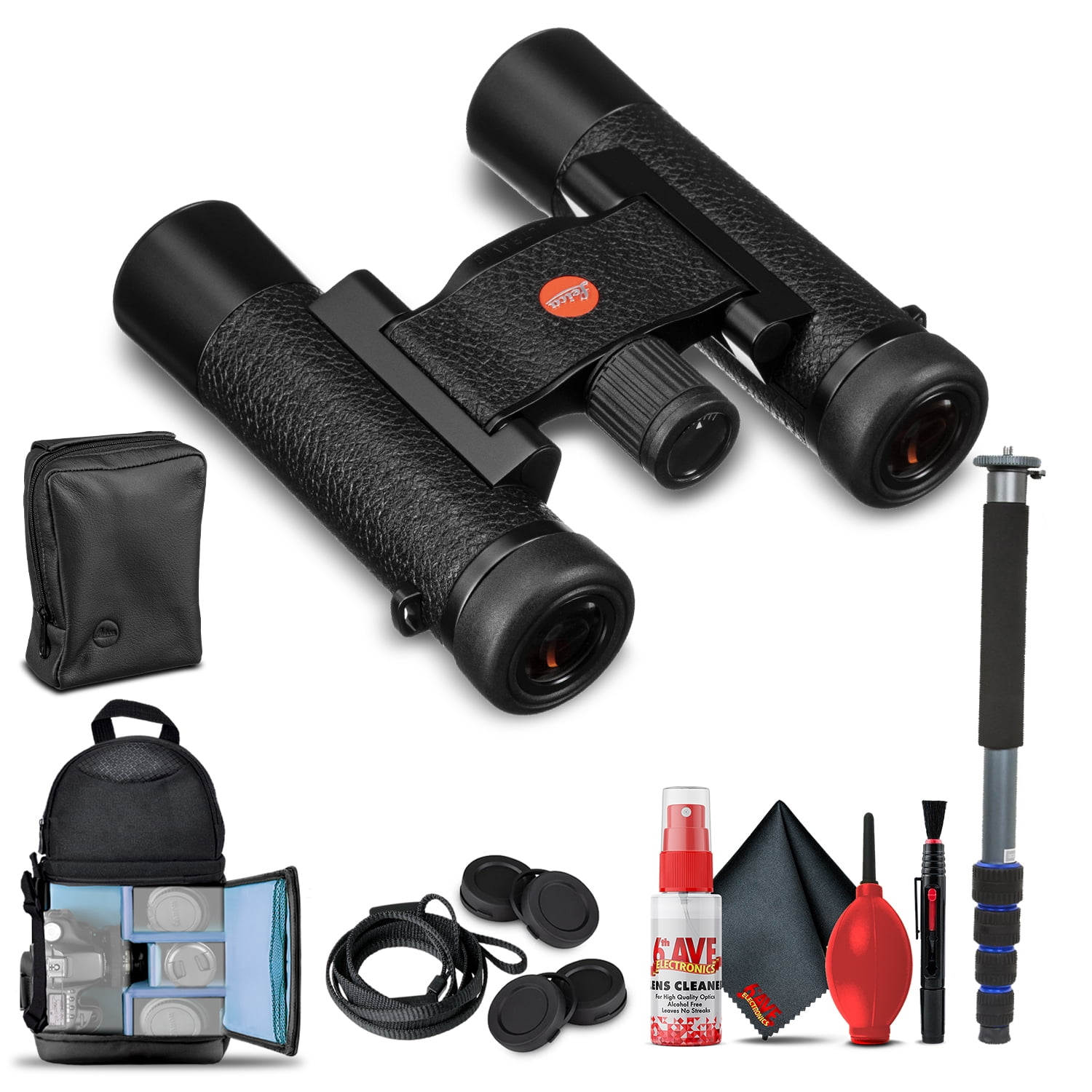 Leica 10x25 Ultravid Blackline Binoculars (40607) + Basic Bundle