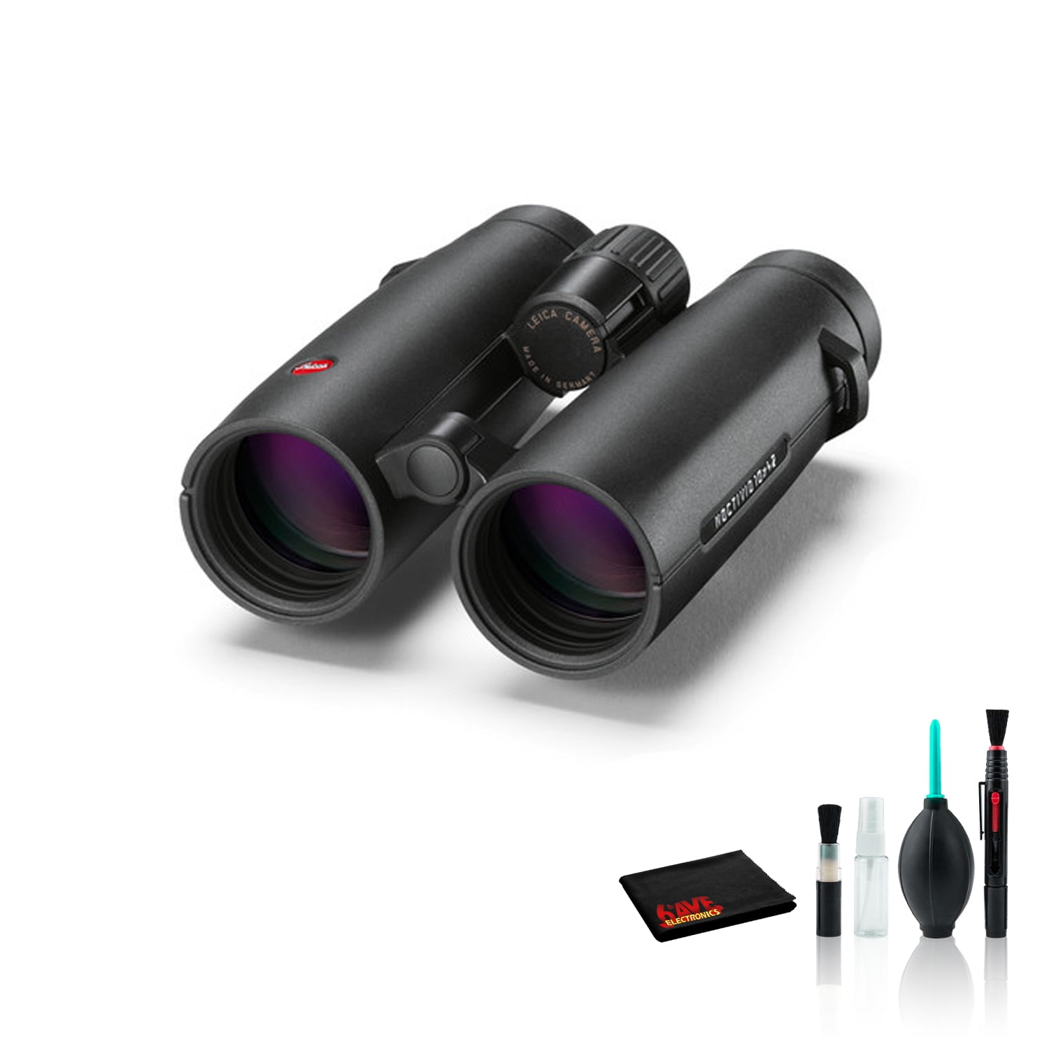 Leica 10x42 Noctivid Binocular (Black) 40385 with Deluxe Cleaning Kit