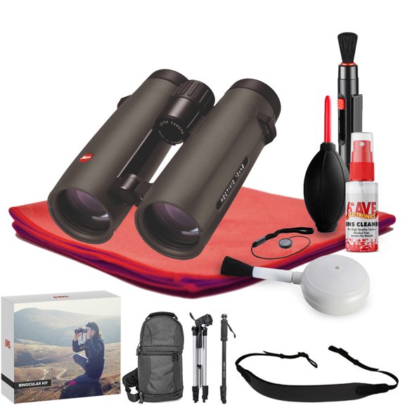 Leica 10x42 Noctivid Binocular (Black) - Exclusive Outdoors Binoculars Bundle