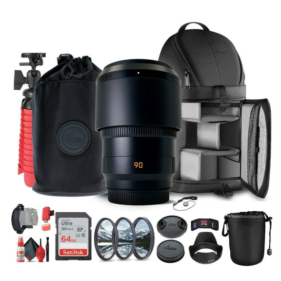 Leica APO-Summicron-SL 90mm f/2 ASPH. Lens + Sling Backpack + 64GB Memory Card + More