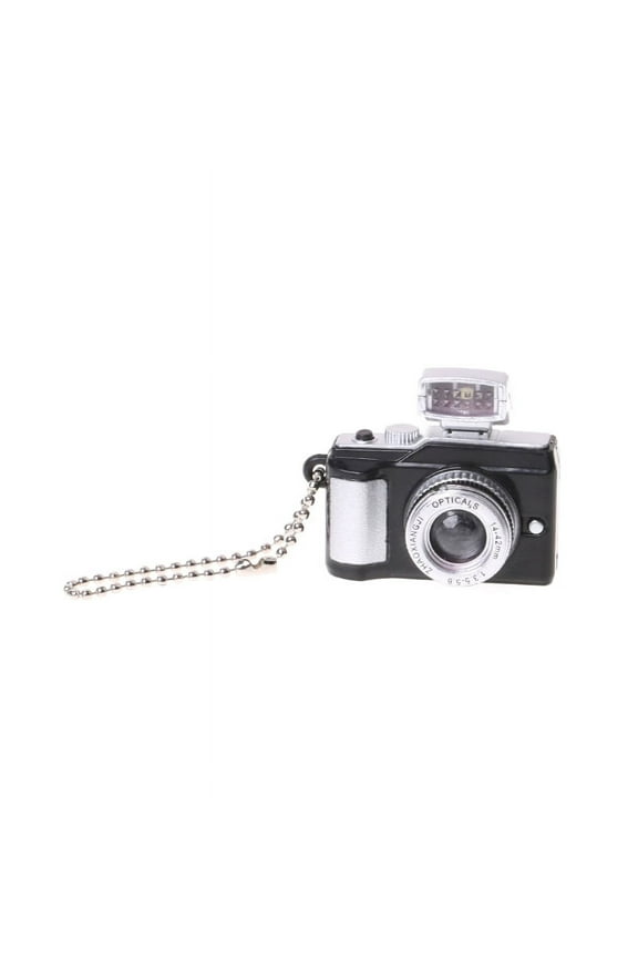 Leica Camera Keychain Toy - Black (LED Light & Sound, Battery Included)